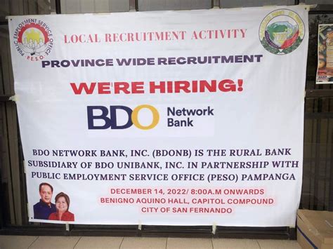 Banks In Pampanga Jobs in Philippines .